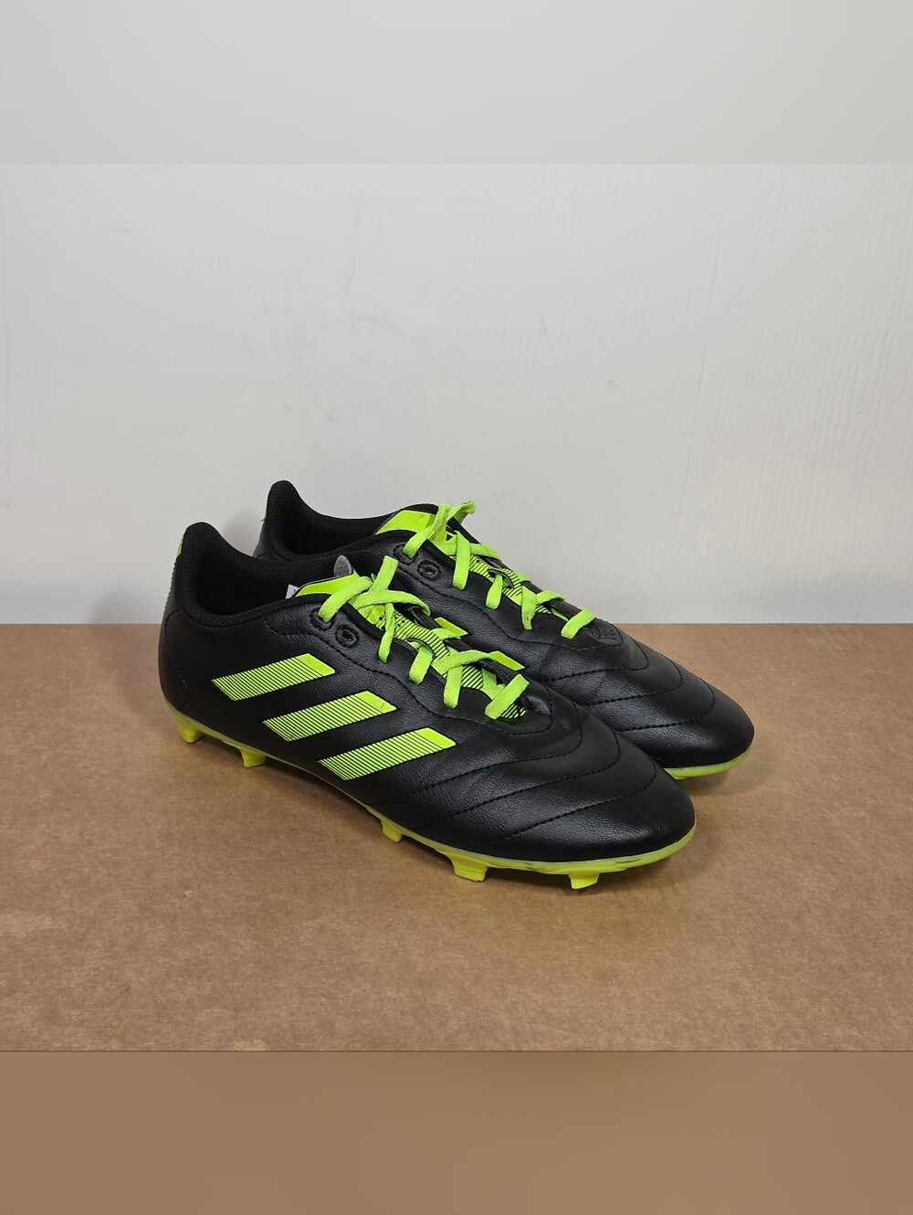 Adidas Goletto VIII FG Soccer Cleats ID6118 Kids/Boys Size 6 Black Yellow